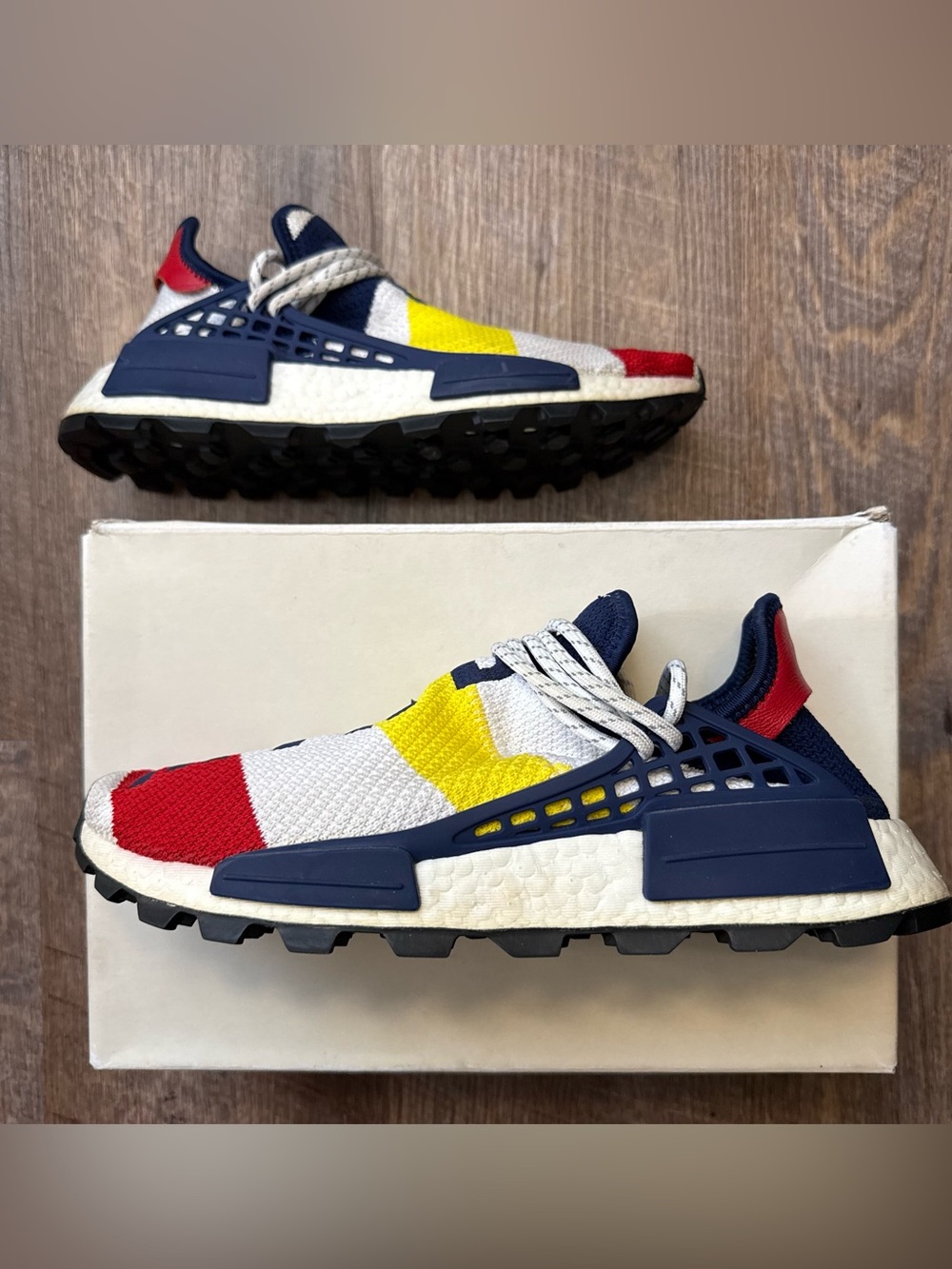 Adidas Pharrell x NMD Human Race Trail Billionaire Boys Club BBC White Red Blue